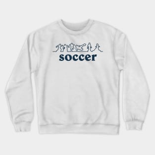 Line Art Soccer Player Silhouette Crewneck Sweatshirt